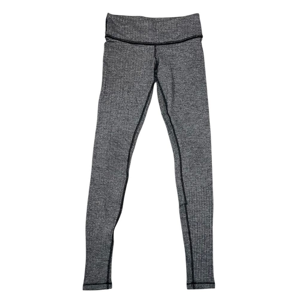 lululemon athletica Dark Gray leggings herringbone activewear workout size xs